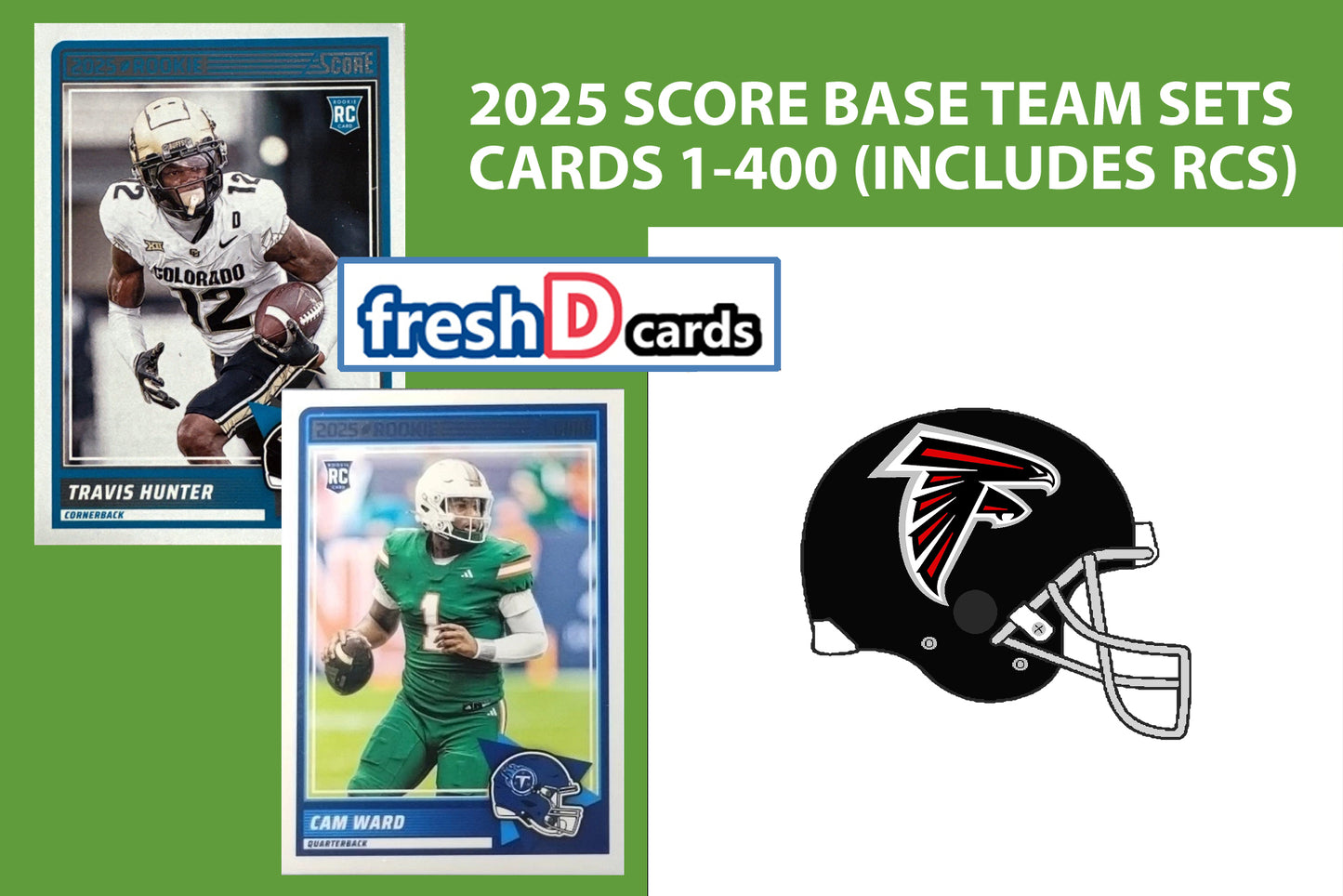 2025 SCORE NFL Atlanta Falcons Team Set Michael Penix Bijan Robinson plaque