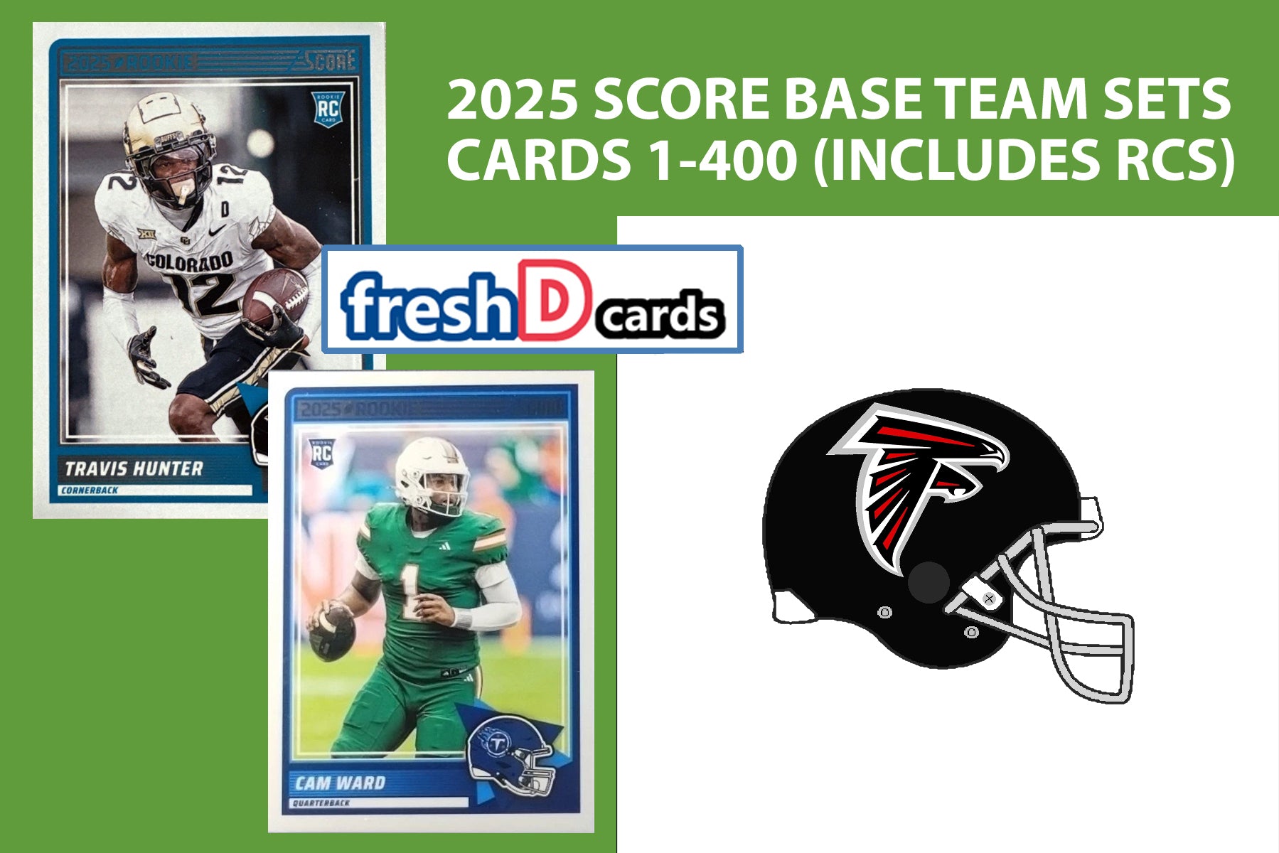 2025 SCORE NFL Atlanta Falcons Team Set Michael Penix Bijan Robinson plaque