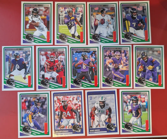2025 SCORE NFL Baltimore Ravens Team Set Lamar Jackson Derrick Henry plaque