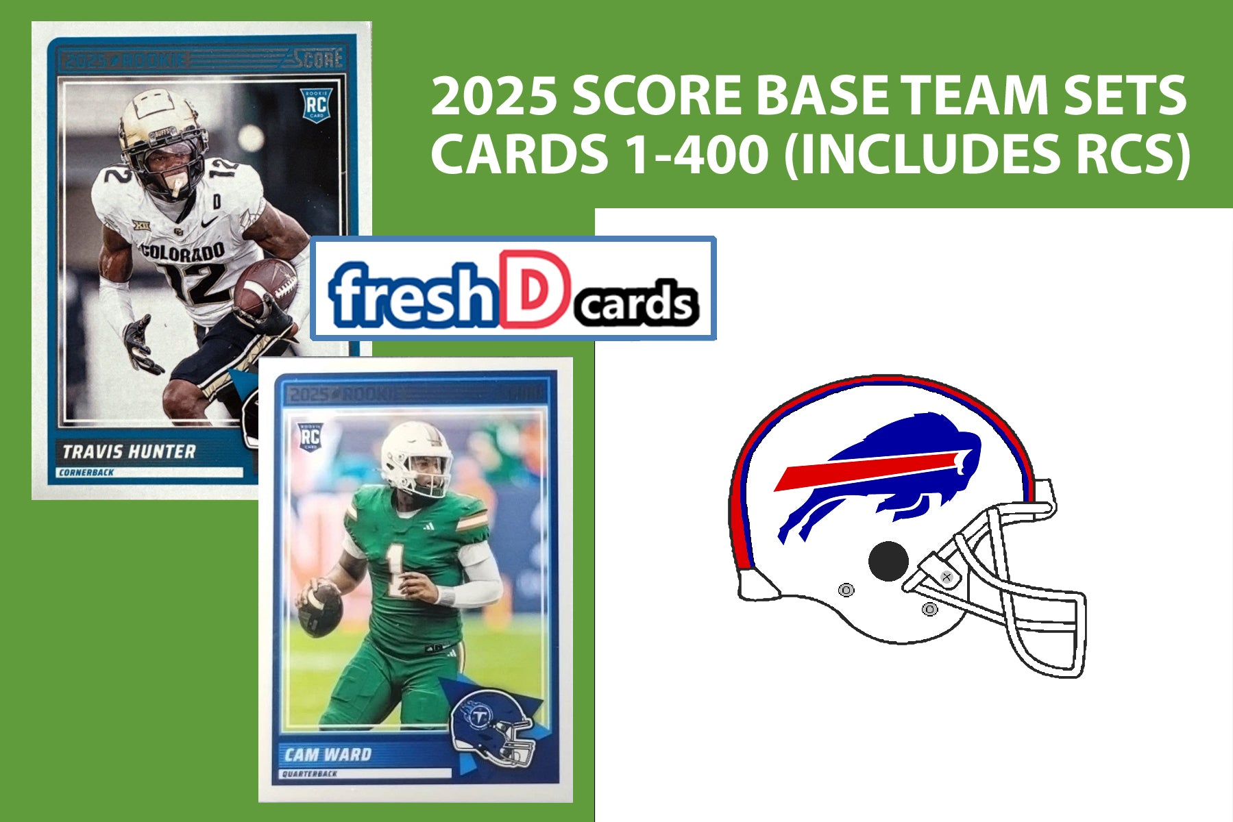 2025 SCORE NFL Buffalo Bills Team Set Josh Allen plaque