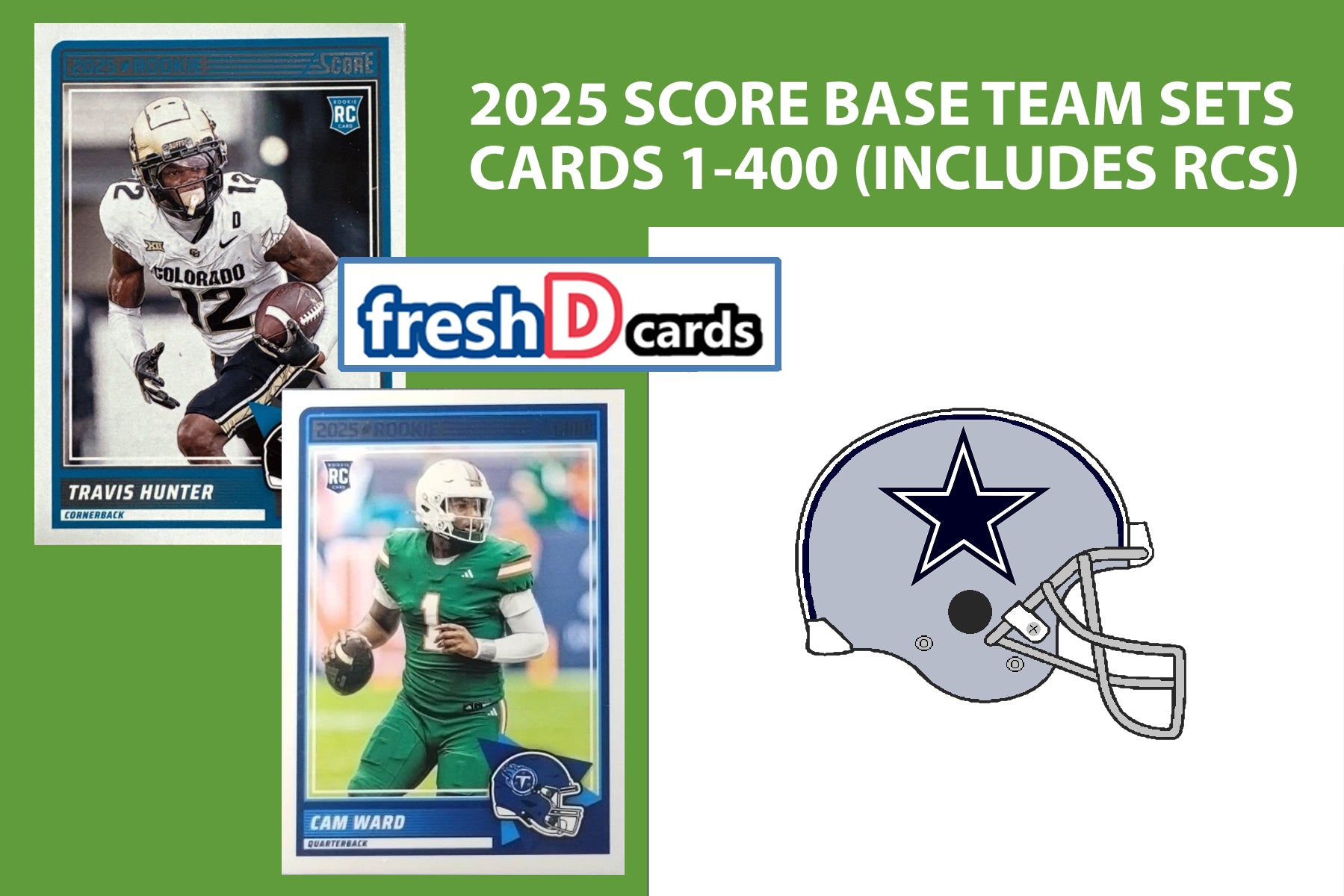 2025 SCORE NFL Dallas Cowboys Team Set Dak Prescott CeeDee Lamb Tony Dorsett plaque