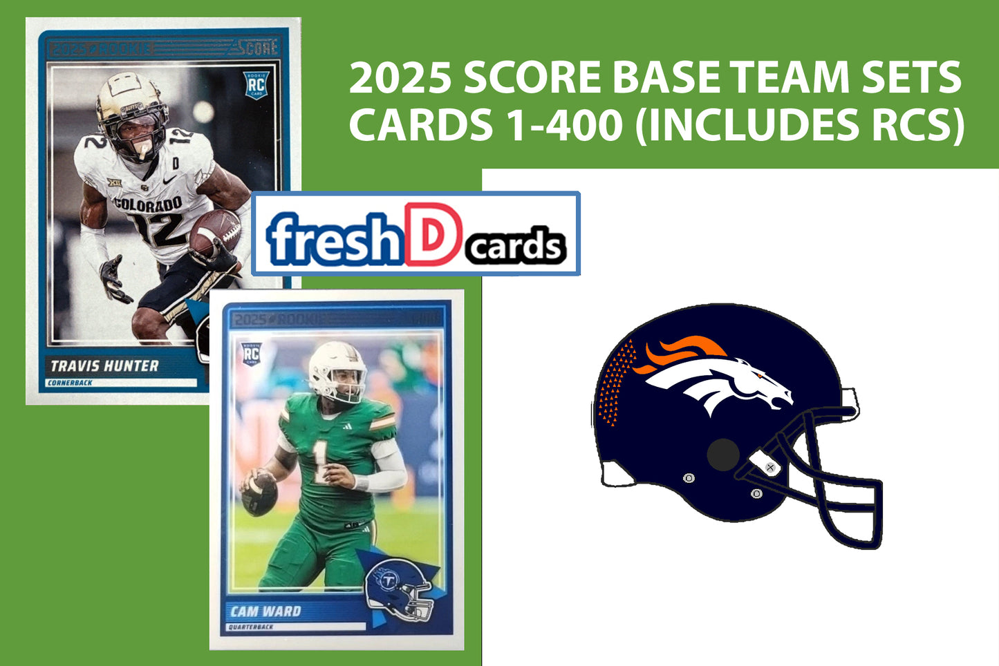 2025 SCORE NFL Denver Broncos Team Set Bo Nix  John Elway plaque