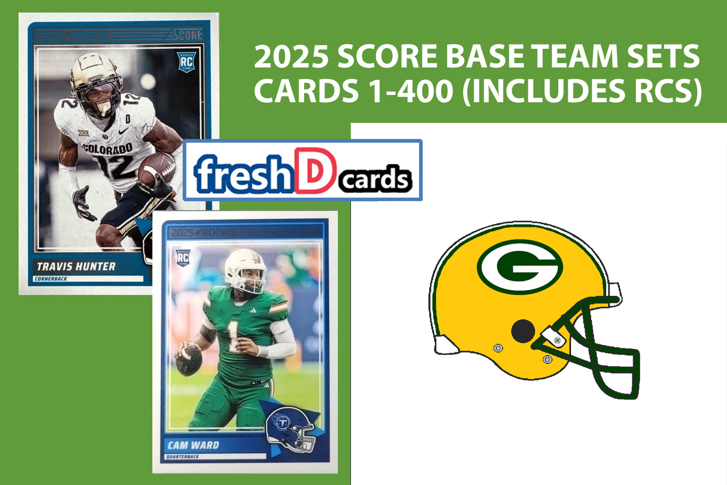 2025 SCORE NFL Green Bay Packers Team Set Jordan Love Josh Jacobs plaque