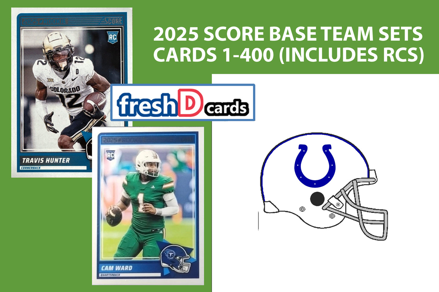 2025 SCORE NFL Indianapolis Colts Football Card Team Set Anthony Richardson Tyler Warrenn plaque
