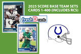 2025 SCORE NFL Indianapolis Colts Football Card Team Set Anthony Richardson Tyler Warrenn