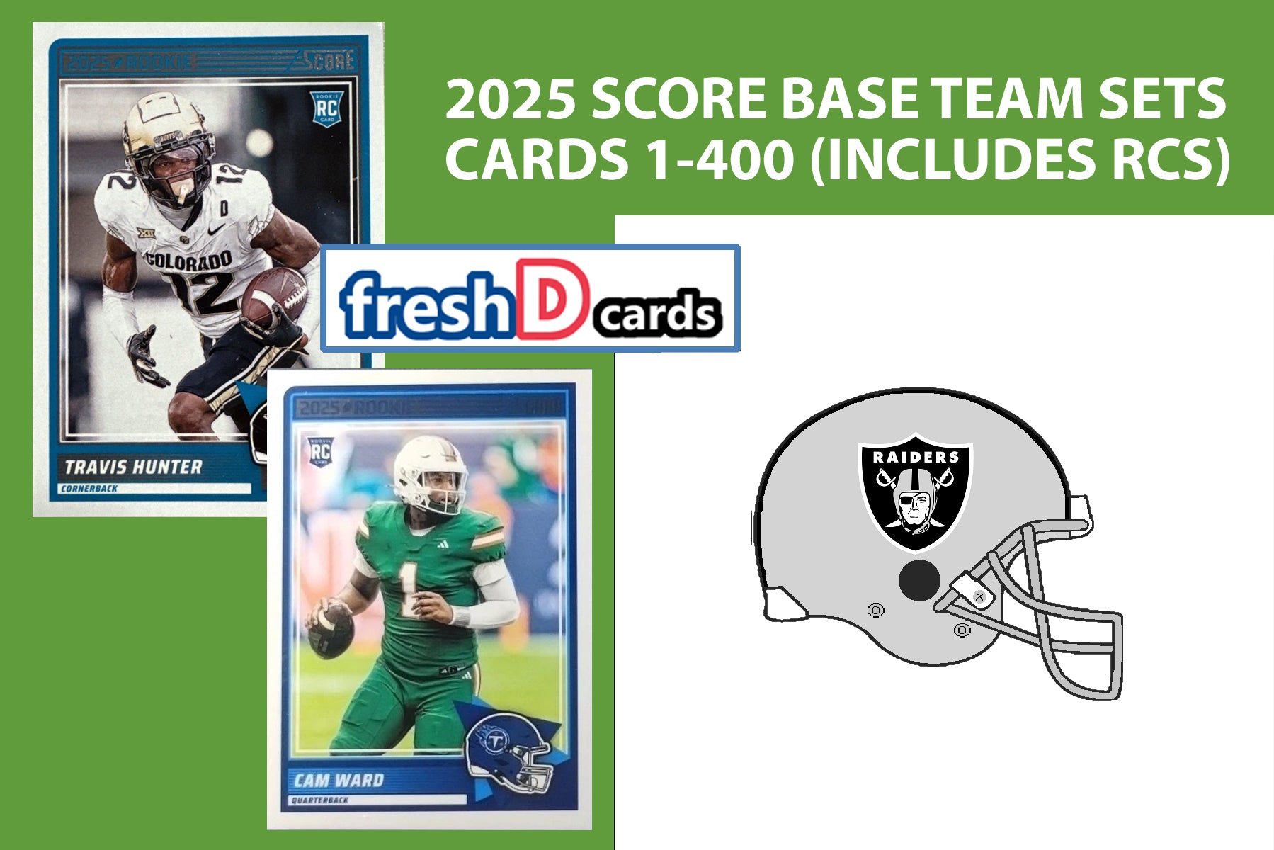 2025 SCORE NFL Las Vegas Raiders Team Set Ashton Jeanty Brock Bowers Maxx Crosby plaque