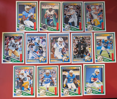 2025 SCORE NFL Los Angeles Chargers Team Set Herbert Omarion Hampton Tre Harris plaque