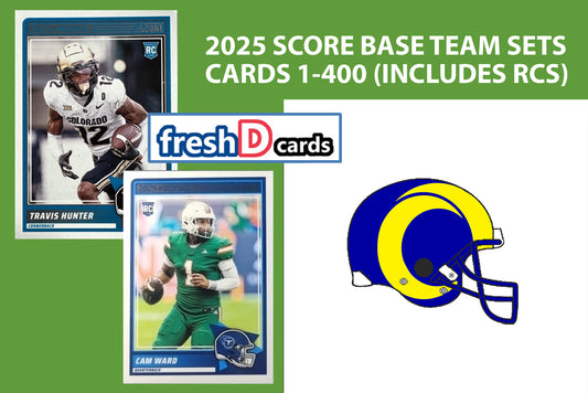 2025 SCORE NFL Los Angeles Rams Team Set Puka Nacua Matthew Stafford plaque