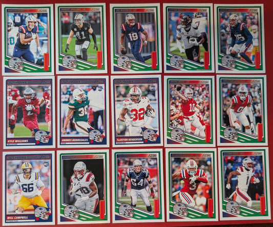 2025 SCORE NFL New England Patriots Team Set Drake Maye Stefon Diggs TreVeyon Henderson plaque