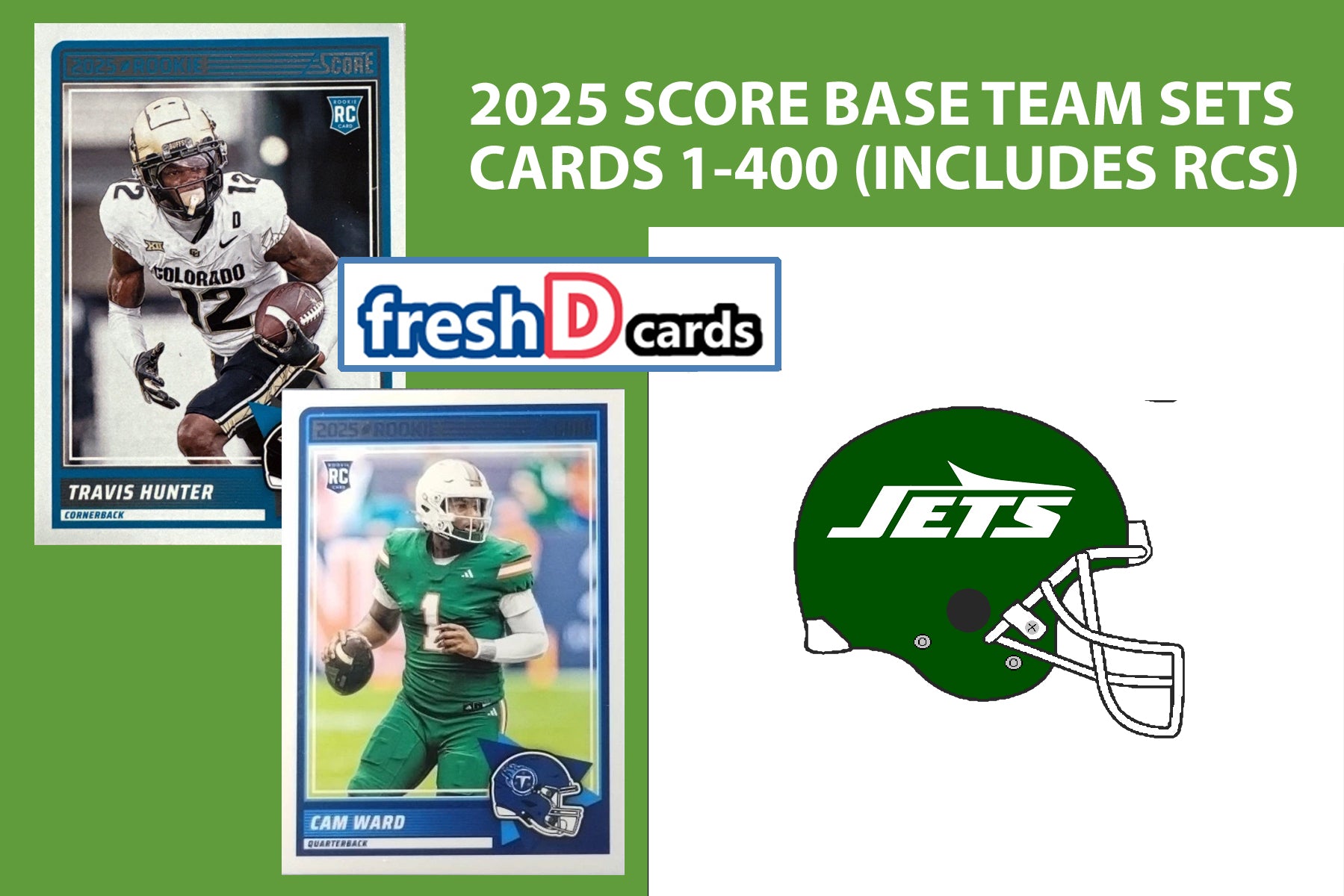 2025 SCORE NFL New York Jets Team Set Breece Hall Garrett Wilson Brady Cook plaque