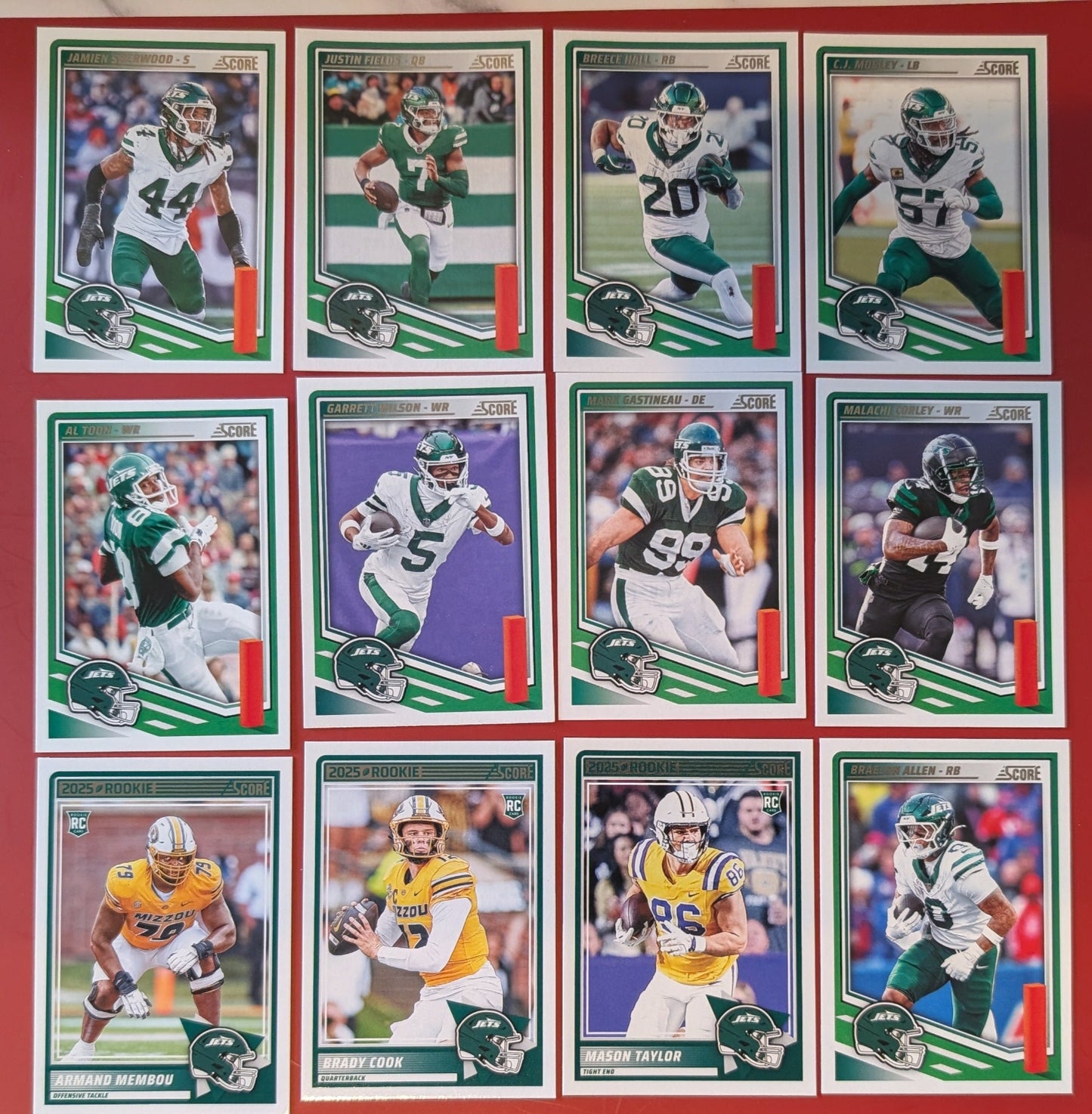 2025 SCORE NFL New York Jets Team Set Breece Hall Garrett Wilson Brady Cook plaque