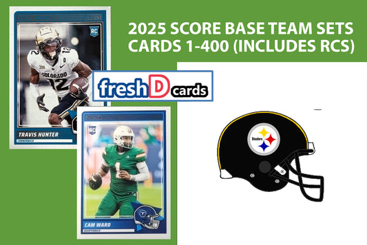2025 SCORE NFL Pittsburgh Steelers Team Set TJ Watt Joe Greene plaque