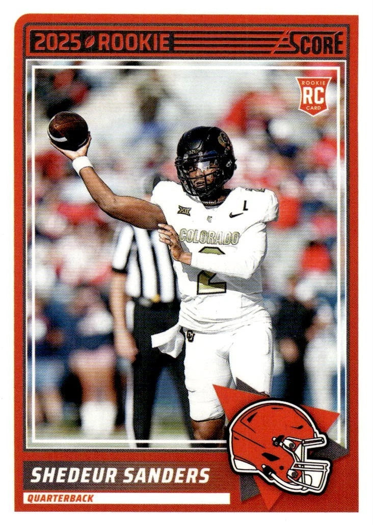 2025 SCORE NFL RC 15 Shedeur Sanders - Cleveland Browns plaque