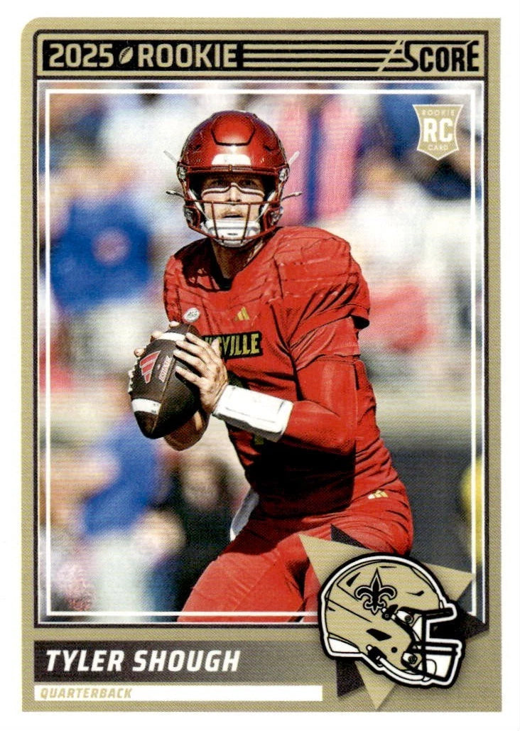 2025 SCORE NFL RC 71 Tyler Shough - New Orleans Saints plaque