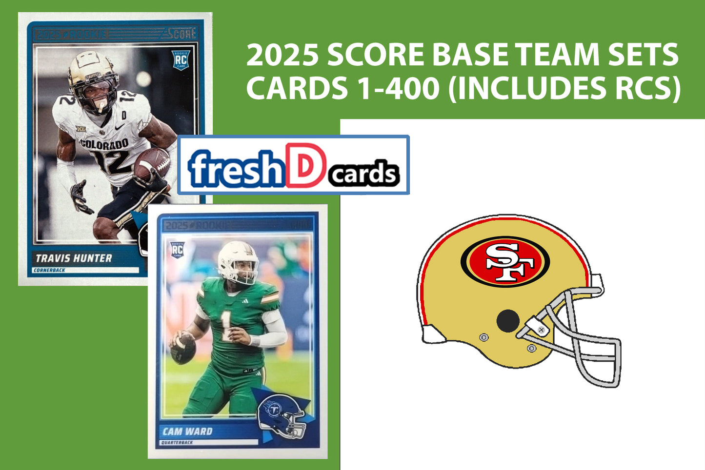 2025 SCORE NFL San Francisco 49ers Team Set Brock Purdy CMAC  George Kittle plaque