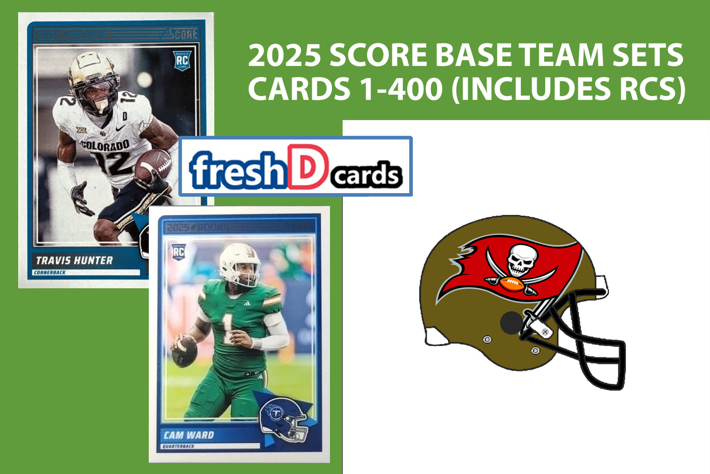 2025 SCORE NFL Tampa Bay Buccaneers Team Set Emeka Egbuka RC Baker Mayfield plaque