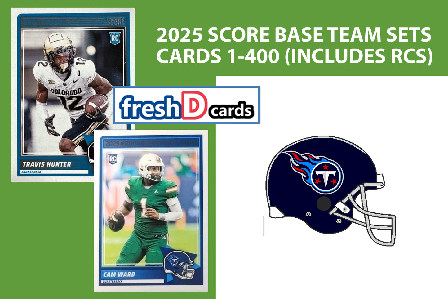 2025 SCORE NFL Tennessee Titans Team Set  #13 Cam Ward RC plaque