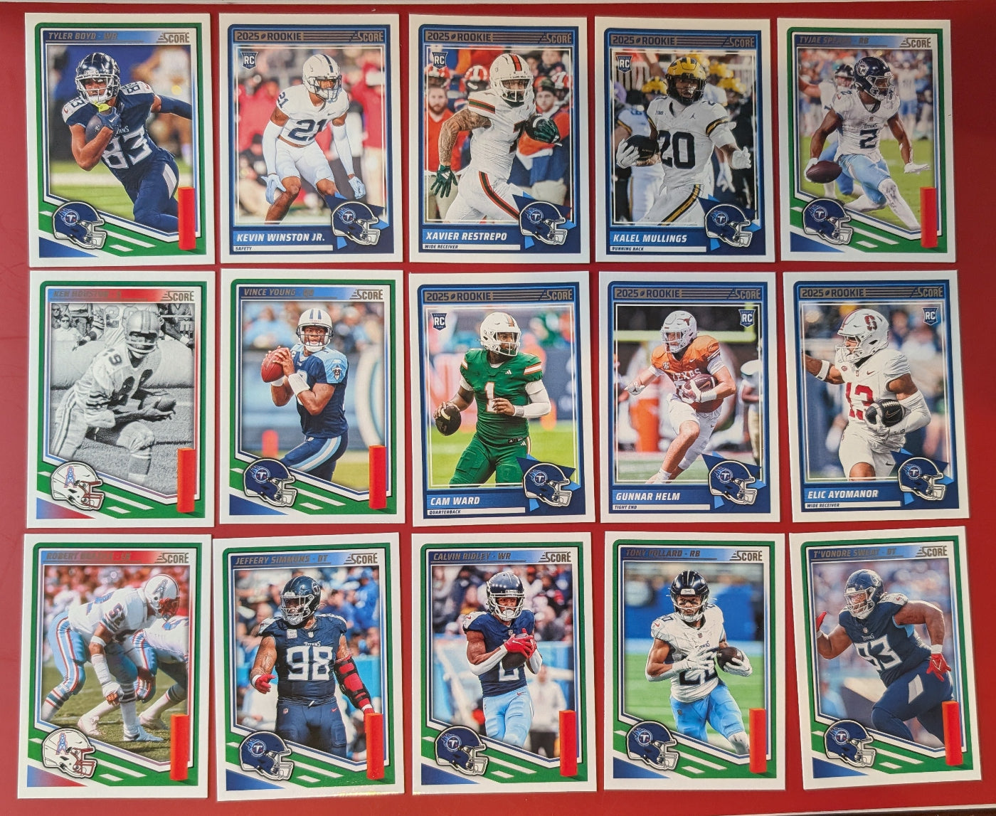 2025 SCORE NFL Tennessee Titans Team Set  #13 Cam Ward RC plaque