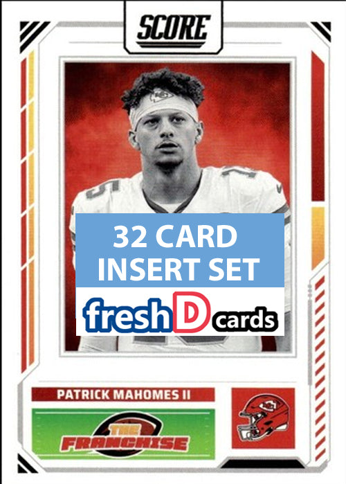 2025 SCORE The Franchise 32 Card Insert Set Mahomes Burrow Jayden Daniels plaque