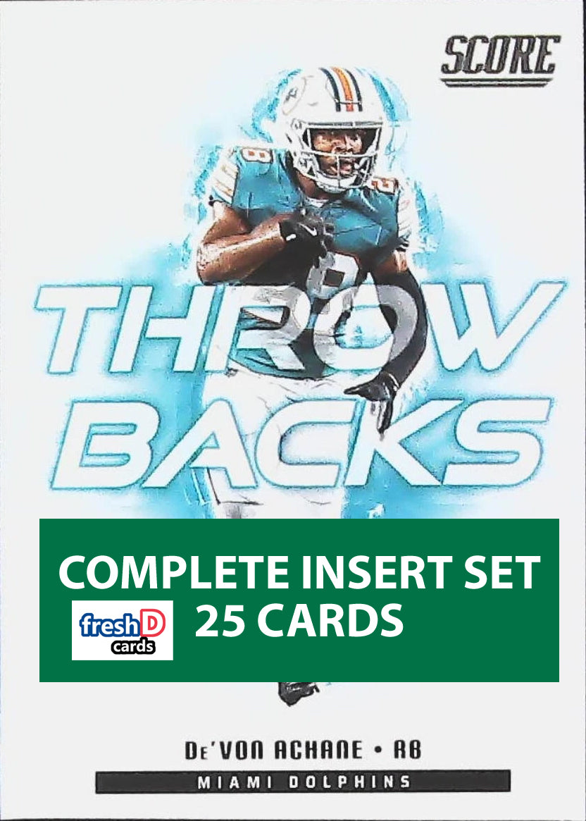 2025 SCORE Throwbacks Complete Set 25 Barkley Maye Nix Tyreek Caleb CeeDee plaque