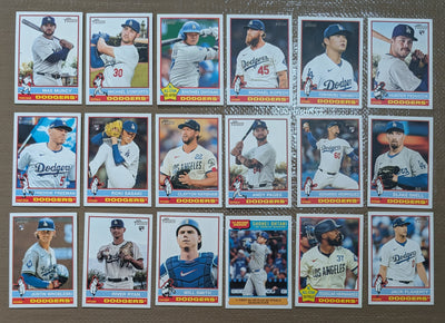 2025 Topps Heritage Baseball Team Set 18 Cards LA Dodgers Shohei Ohtani Sasaki RC plaque