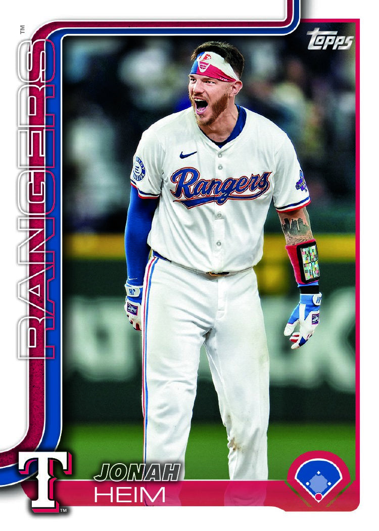 2025 Topps Series 1 + 2 Baseball Team Set 18 Cards Texas Rangers Evan Carter Langford Rocker RC plaque
