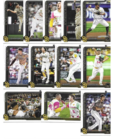 2025 Topps Series 1 + 2 Baseball Team Set 22 Cards San Diego Padres Jackson Merrill Tatis plaque