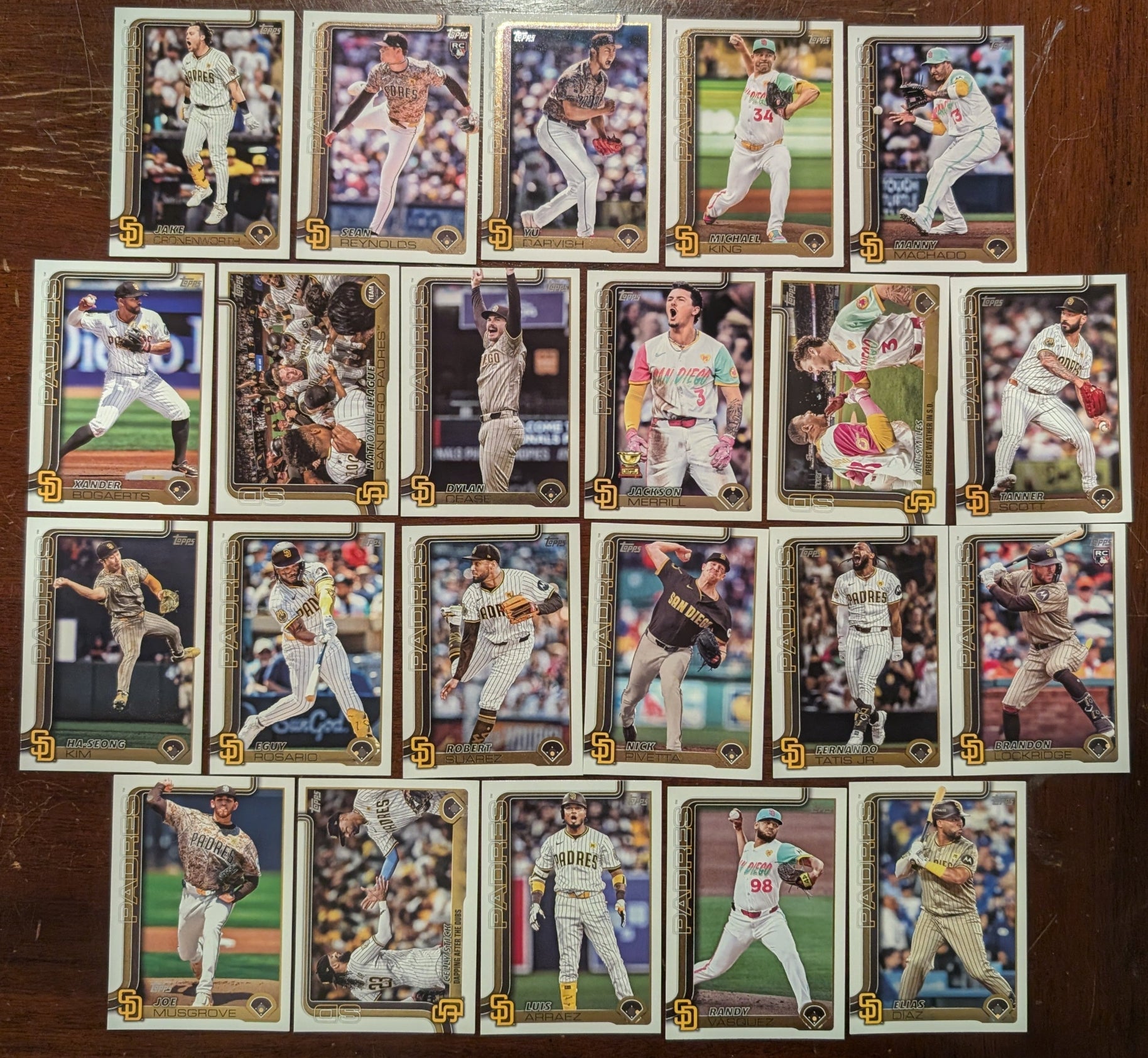 2025 Topps Series 1 + 2 Baseball Team Set 22 Cards San Diego Padres Jackson Merrill Tatis plaque