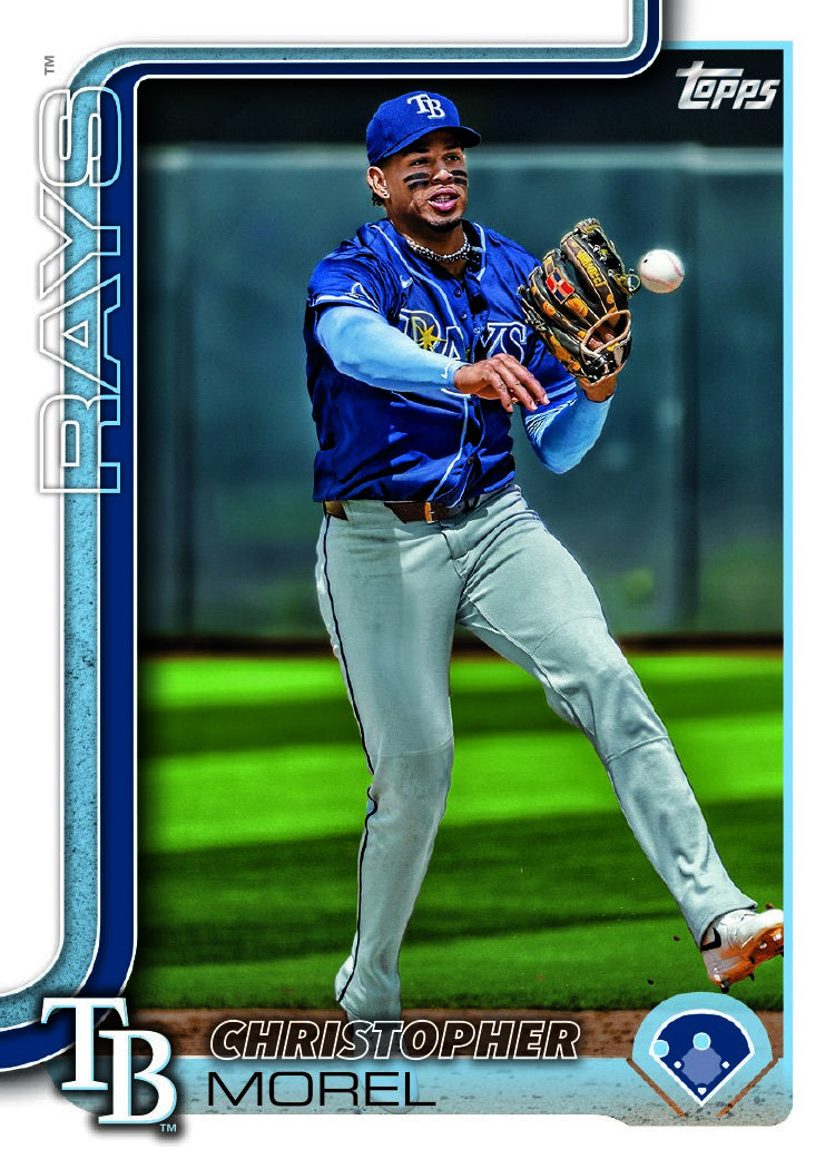 2025 Topps Series 1 Baseball Team Set 10 Cards Tampa Bay Rays Christopher Morel plaque