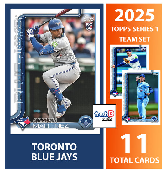 2025 Topps Series 1 Baseball Team Set 11 Cards Toronto Blue Jays Vlad Guerrero Jr plaque
