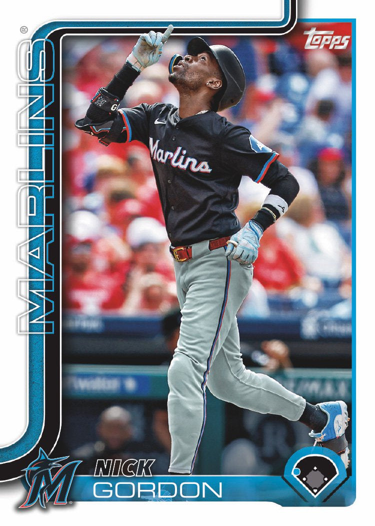 2025 Topps Series 1 Baseball Team Set 9 Cards Miami Marlins Sandy Alcantara Connor Norby RC plaque