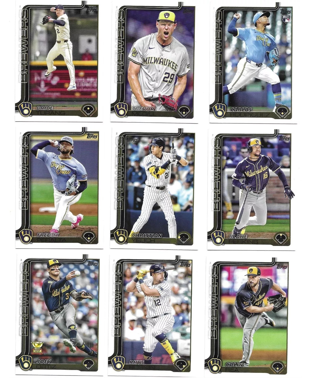 2025 Topps Series 1 Baseball Team Set 9 Cards | Fan Gift Card Set