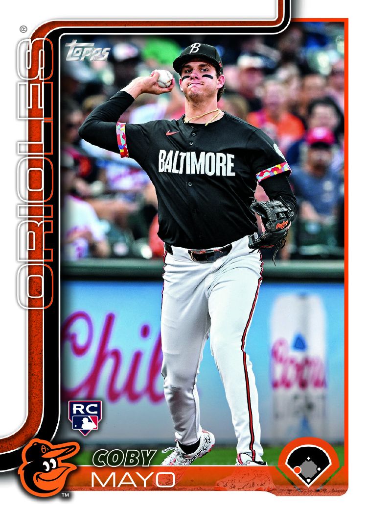 2025 Topps Series 1 + Series 2 Team Set 25 Baltimore Orioles w/bonus Coby Mayo Image SP Holliday Henderson Adley plaque