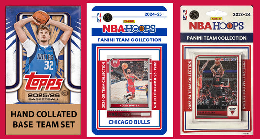 2025-26 Topps Chicago Bulls NBA Team Set + 2024 2023 Panini Hoops Coby White