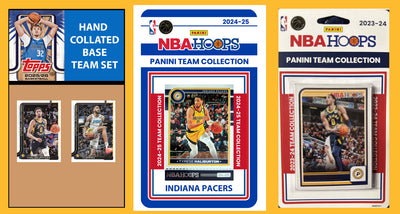 2025-26 2026 Topps Indiana Pacers NBA Team Set + 2024 2023 Panini Hoops Tyrese Haliburton