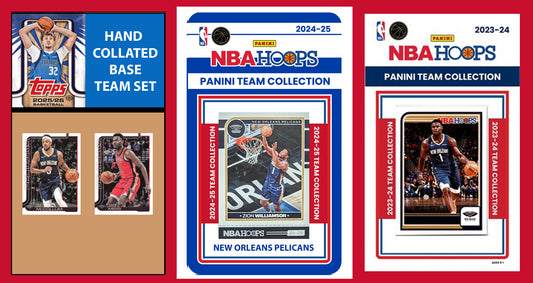 2025-26 2026 Topps New Orleans Pelicans NBA Team Set + 2024 2023 Panini Hoops Fears RC