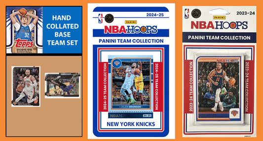 2025-26 Topps NBA New York Knicks Team Set + 2024 2023 Panini Hoops Jalen Brunson