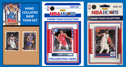 2025-26 2026 Topps Philadelphia 76ers NBA Team Set Edgecombe + 2024 2023 Hoops