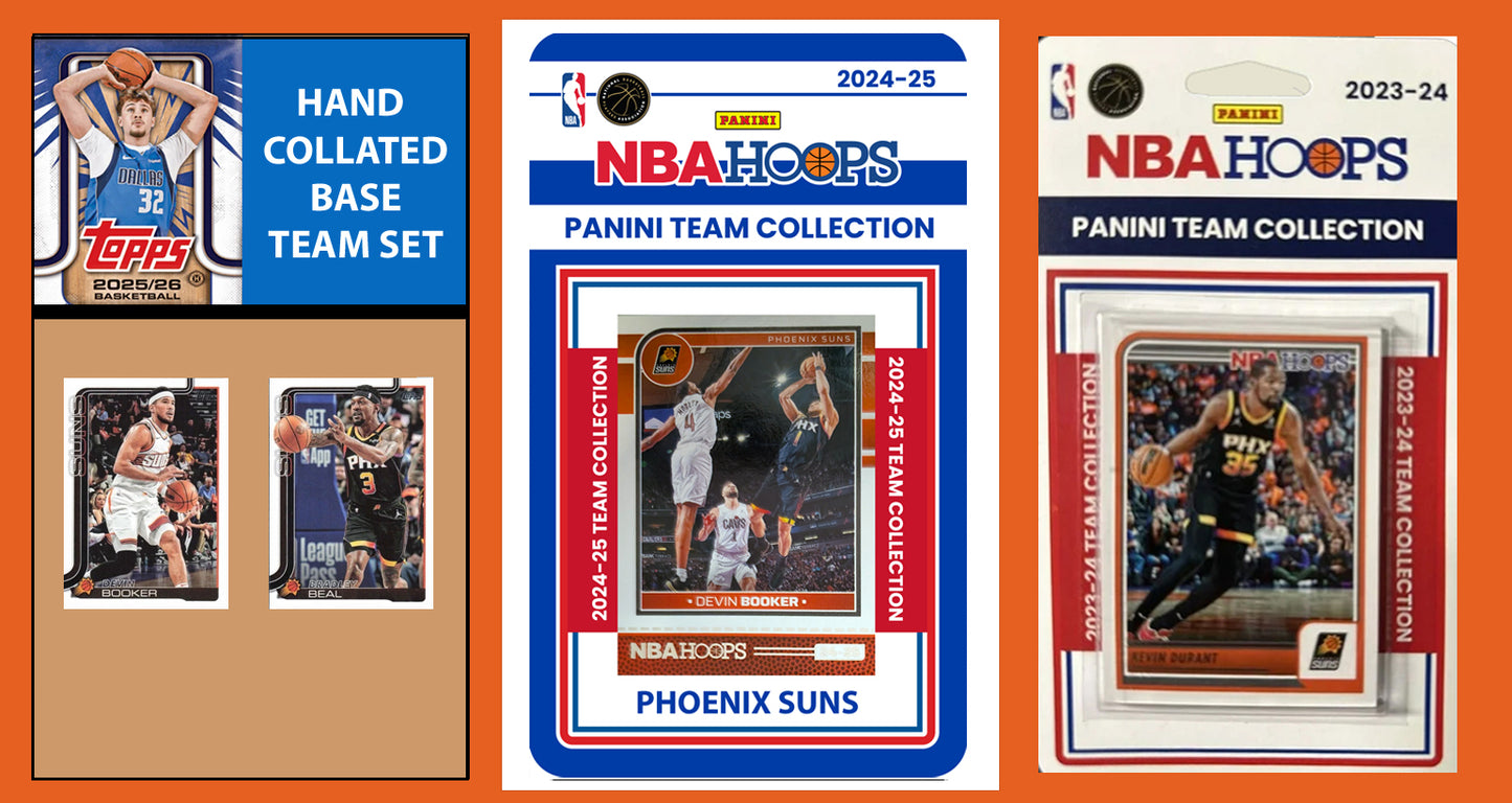 2025-26 2026 Topps Phoenix Suns NBA Team Set + 2024 2023 Panini Hoops Devin Booker