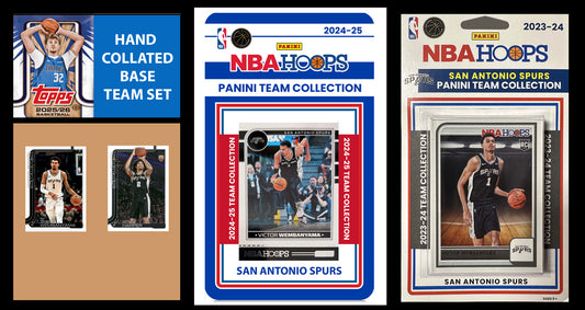 2025-26 2026 Topps SA Spurs NBA Team Set + 2024 2023 Panini Hoops Wembanyama