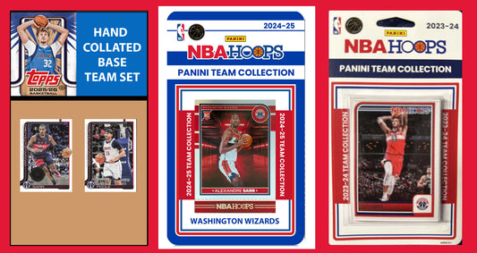2025-26 2026 Topps Washington Wizards NBA Team Set + 2024 2023 Panini Hoops Sarr