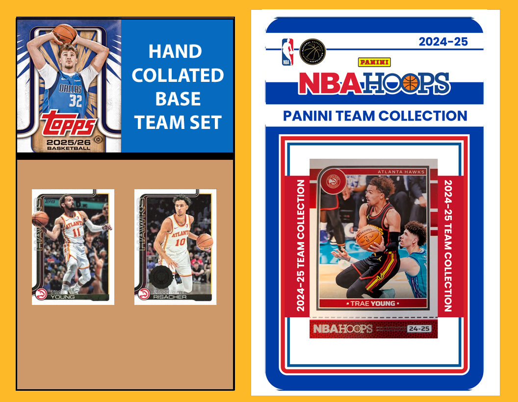 2025-26 2026 Topps Atlanta Hawks NBA Team Set + 2024 Panini Hoops Trae Young