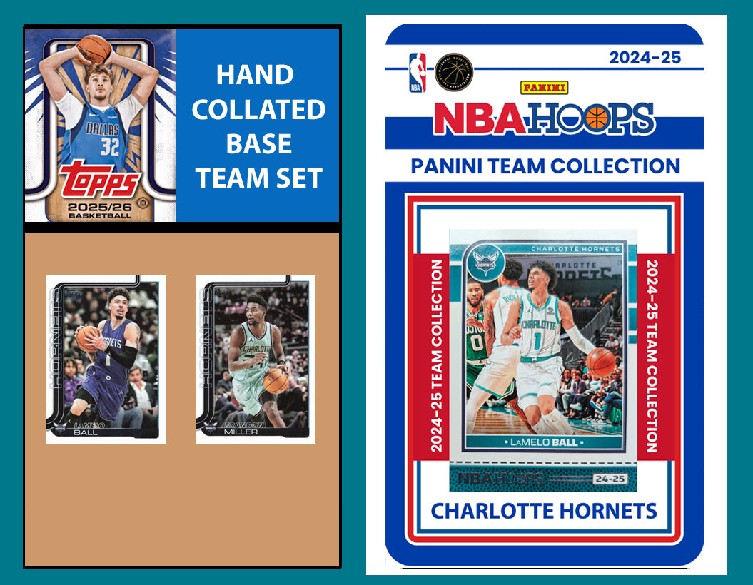 2025-26 2026 Topps Charlotte Hornets NBA Team Set + 2024 Panini Hoops Lamelo Ball
