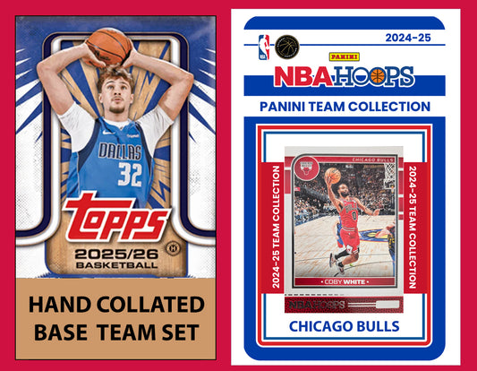 2025-26 2026 Topps Chicago Bulls NBA Team Set + 2024-25 Panini Hoops Coby White