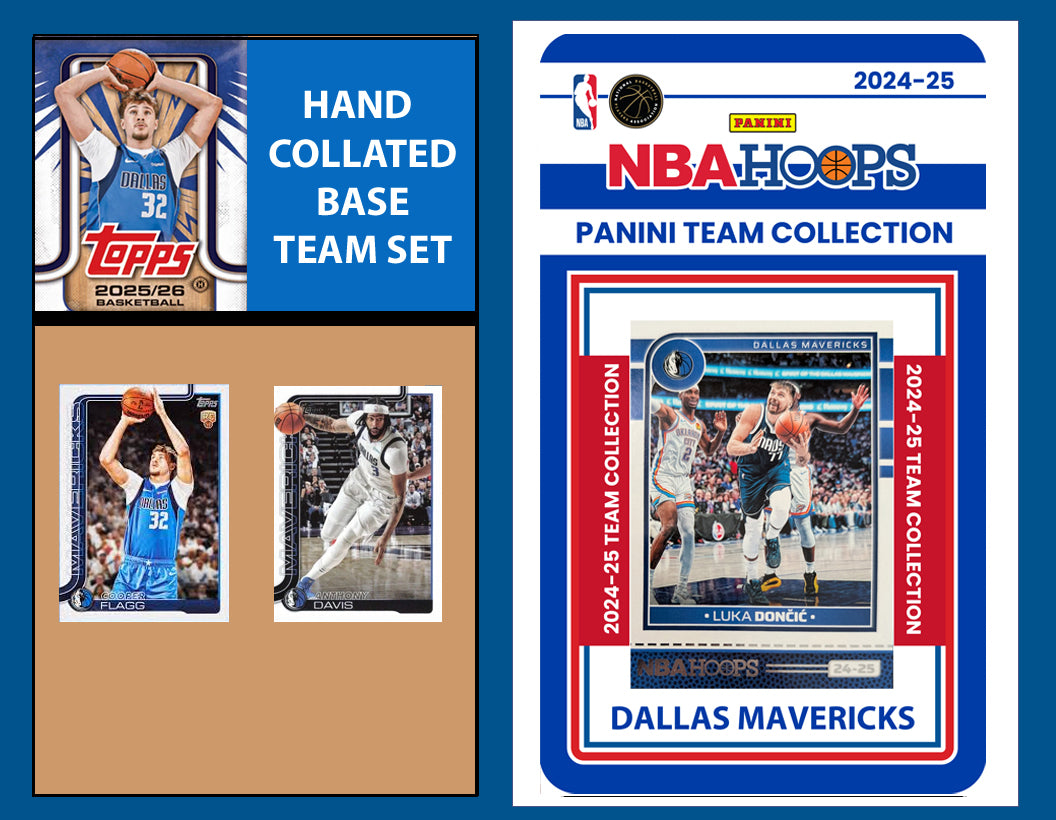 2025-26 2026 Topps Dallas Mavericks NBA Team Set + 2024 Panini Cooper Flagg RC