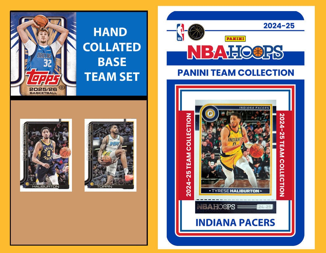 2025-26 2026 Topps Indiana Pacers NBA Team Set + 2024 Panini Hoops Tyrese Haliburton