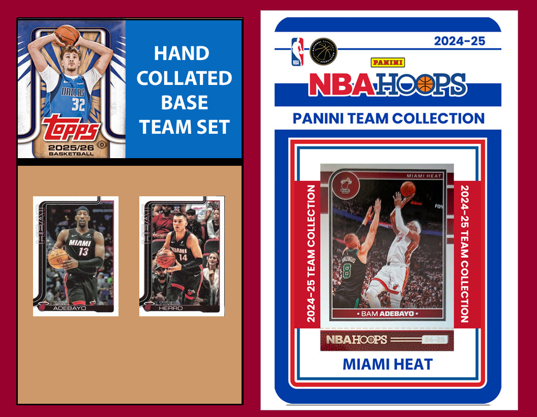 2025-26 2026 Topps Miami Heat NBA Team Set + 2024  Panini Hoops Tyler Herro