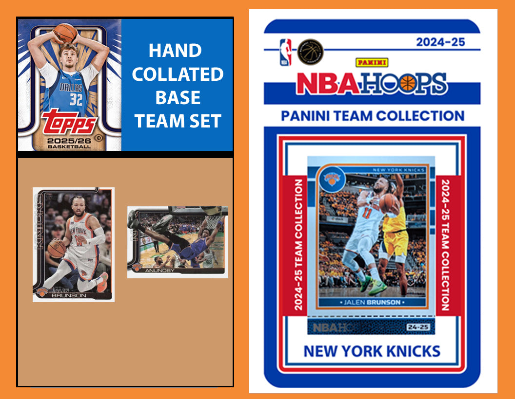 2025-26 2026 Topps NBA New York Knicks Team Set + 2024-2025 Panini Hoops Brunson