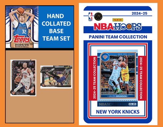 2025-26 2026 Topps NBA New York Knicks Team Set + 2024-2025 Panini Hoops Brunson