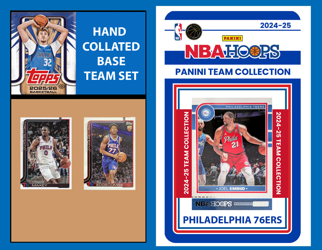 2025-26 2026 Topps Philadelphia 76ers NBA Team Set Edgecombe + 2024 Hoops